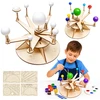 Lean Toys Wooden Solar System Model Planets DIY Educational Kit