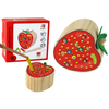 Lean Toys Medinis braškių magnetinis žaidimas „Gaudyk kirminą“