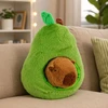 Lean Toys Pliušinis žaislas „Avokadas su kapibara“ 2 viename, žalias, 35 × 30 × 20 cm