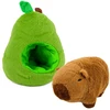 Lean Toys Pliušinis žaislas „Avokadas su kapibara“ 2 viename, žalias, 25 × 25 × 15 cm