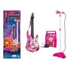 Lean Toys Elektrinė gitara su mikrofonu ir stiprintuvu – muzikiniam kūrybiškumui ir žaidimams.