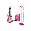 Lean Toys Elektrinė gitara su mikrofonu ir stiprintuvu – muzikiniam kūrybiškumui ir žaidimams.
