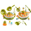 Lean Toys Medinė Dinozaurų Žvejybos Žaidimų Rinkinys Vaikams