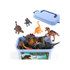 Lean Toys Dinozaurų figūrų rinkinys su parko priedais, 46 vienetai