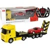 Žaislinis vilkikas R/C Mercedes-Benz su priedais Rastar, geltonas