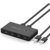 UGREEN Switch box 2x USB-A to 4x USB-A 2.0 - Juodas