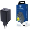 Laidinis įkroviklis 3MK Hyper Charger PD 45W GaN QC4+ PPS 2C Super-Fast Charge 2.0 juodos spalvos