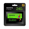ADATA Disk ssd ultimate su650 240gb 2.5 s3 3d tlc mažmeninė prekyba