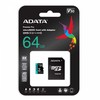 ADATA MicroSD atminties kortelės premier pro 64gb uhs1 u3 v30 a2 + adapteris