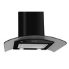 Cooker hood chimney AKPO WK-4 LARGO ECO 60 JUODA (399,1 m3/h, 600mm, juodos spalvos)
