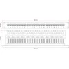 Alantec PK040 Patch panel STP kat.6A 24 jungtys LSA 1U 19"