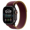 Apple Išmanusis laikrodis watch ultra 4 gps + cellular, koperta 49mm su tytanu (juodos spalvos), opaska trail w kolorze burgunda - dydis s/m