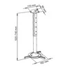 ART RAMP P-102B ART Holder P-102 40-62cm prie projektoriaus juodas 15KG tvirtinimas prie lubinio laikiklio