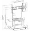 Laikiklis Mobilny stojak+uchwyt do tv 37-100" 150kg s-13 art vesa 800x600 heavy duty