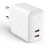 Aukey Pa-b4 baltas kroviklis jungiama į tinklą omnia gan 2xusb c power delivery 3.0 65w 6a
