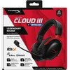 Hewlett Packard (HP) HP HyperX Cloud III S Belaidės Ausinės Juodas-Raudona