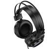 Wire ausinės USB A + Jack 3,5 mm Hoco žaidimams 2 m W110 juodas
