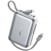 Nešiojamoji baterija Awei C03 20000mAh 45W USB-A/USB-C + Lightning/USB-C laidai, sidabrinė