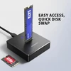 AXAGON | USB-C 10 Gbps doko stotis M.2 NVMe/SATA SSD | ADSA-M2C11