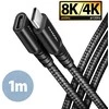 Axagon Bucm32-CF10AB prailginimo laidas gen2 USB-C - USB-C, 1 m, 5A, 20 Gbps, PD 240 W, pintas, juodas