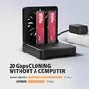 AXAGON | USB-C 20Gbps docking station for 2x M.2 NVMe/SATA SSD with disk cloning function without PC | ADSA-M2C22