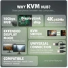 Axagon USB-C dokavimo stotis HMC-DL-KVM 12 viename + KVM 2 kompiuteriams, DisplayLink, 10 Gbps, 3x USB-A, 2x USB-C, 2x HDMI 4K/60Hz, DP, LAN 1 Gbps, SD/Micro SD, garso, PD 100 W