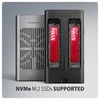 AXAGON USB-C 20Gbps Dual M.2 NVMe SSD CLONE MASTER Enclosure | EEM2-20GD