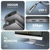 Axagon HMC-8HLSA Wieloportowy šakotuvas USB 9in1, 5Gbps, 3x USB-A + HDMI 4k/30Hz, SD/MicroSD, Glan, Audio, PD 100W, 20cm USB-C kabelis
