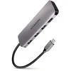 Axagon Hmc-hcr3a wieloportowy šakotuvas 3x usb-a + hdmi + sd/microsd, usb-c 3.2 gen1, 20 cm usb-c kabelis