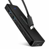 „Axagon“ USB ŠAKOTUVAS „AXAGON HUE-C2C“, 4 × USB 5 Gbps KELIONINIS šakotuvas, 2 × USB-A + 2 × USB-C, USB-C maitinimo įvestis, 19 cm USB-C laidas