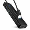 „Axagon“ USB ŠAKOTUVAS „AXAGON HUE-C2A“, 4 × USB 5 Gbps KELIONINIS šakotuvas, 2 × USB-A + 2 × USB-C, USB-C maitinimo įvestis, 19 cm USB-A laidas