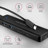„Axagon“ USB ŠAKOTUVAS „AXAGON HUE-C2C“, 4 × USB 5 Gbps KELIONINIS šakotuvas, 2 × USB-A + 2 × USB-C, USB-C maitinimo įvestis, 19 cm USB-C laidas