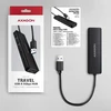 „Axagon HUE-C2C USB-C 5Gbps TRAVEL“ šakotuvas