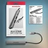 AXAGON ALU STRIP USB-C 4 prievadų šakotuvas | HUE-STC