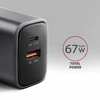 AXAGON sieninis įkroviklis 67 W, 2 prievadai (USB-A + USB-C) PD3.0/PPS/QC4+/SFC 2.0/Apple | ACU-PQ67
