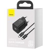 Baseus kroviklis jungiama į tinklą su kablem usb-c do usb-c tzccsup-l01 super si 1c 25w juoda