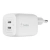 Įkroviklis - Belkin WCH013vfWH 65W GaN Dvigubas USB-C Baltas