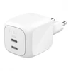 Belkin 50 W GaN sieninis įkroviklis su 2 USB-C jungtimis, PD 3.1, WCH019kqWH