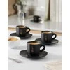 Kavos Puodelių Rinkinys - Bialetti Perfetto Moka Porcelianas 4x 75 ml Juodi