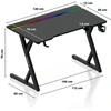 Gaming Desk Huzaro Hero 2.4 RGB Juodas