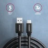 Axagon duomenų ir įkrovimo USB 3.2 Gen 1 kabelis, kurio ilgis 1 m. 3A. Juodas pynė.