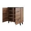 Cama Meble Komoda - Cama Lotta 110 4D Wotan Ąžuolas + Matinė Juoda