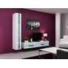 Cama sieninė lentyna VIGO NEW 180/40/30 (spalva: balta/blizgi balta)