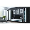 Cama sieninė lentyna VIGO NEW 180/40/30 (spalva: pilka/blizgi balta)