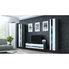 Cama sieninė lentyna VIGO NEW 180/40/30 (spalva: pilka/blizgi balta)