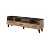 Cama Meble TV Staliukas - Cama LOTTA 180cm Wotan Ąžuolas, Juoda