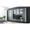 Cama TV staliukas VIGO 140 30/140/40 (spalva: balta/blizgi pilka)
