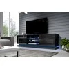 TV staliukas Cama Meble Televizoriaus Stovas - Cama QIU 200 Juodas Blizgus