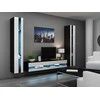 Cama TV staliukas VIGO NEW 30/180/40 (spalva: juoda/blizgi balta)