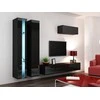 Cama TV staliukas VIGO NEW 30/180/40 (spalva: juoda/blizgi juoda)